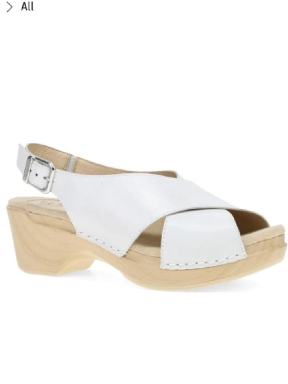 Dansko Sloane White Sandal